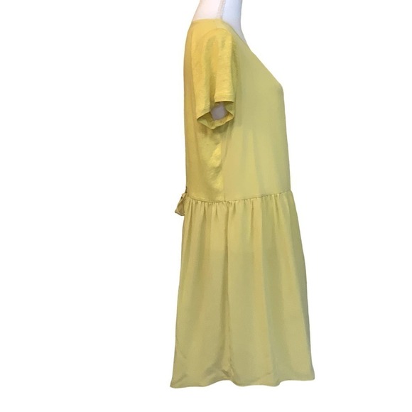 A Loves A yellow silk and knit dress, large, bright, cheerful, spring, NWT - Picture 2 of 8